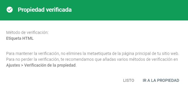 Mensaje de Verificación
