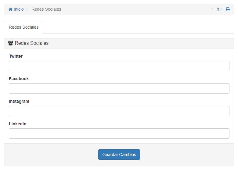 Pantalla Redes Sociales